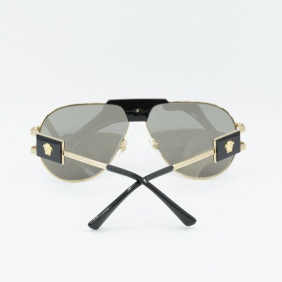 NEW VERSACE GOLD MIRROR SUNGLASSES - Picture 9 of 10